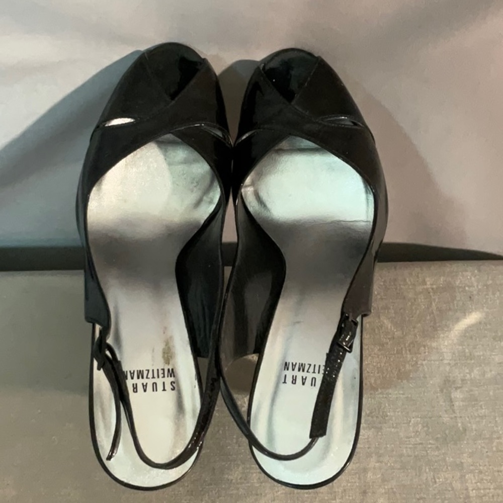 Stuart Weitzman Slingback Open Toe Wedge Heels - image 6